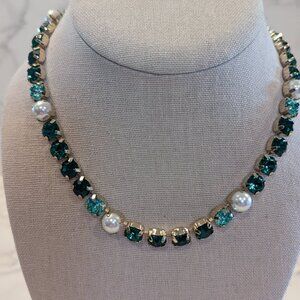 J.Crew Factory Crystal and Pearl Statement Necklace